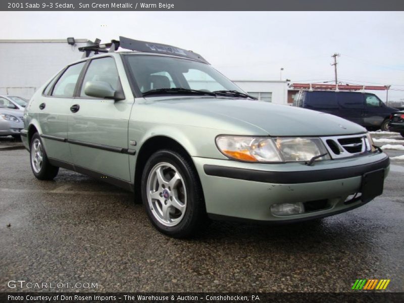 Sun Green Metallic / Warm Beige 2001 Saab 9-3 Sedan