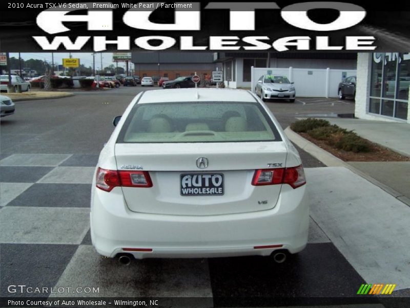 Premium White Pearl / Parchment 2010 Acura TSX V6 Sedan