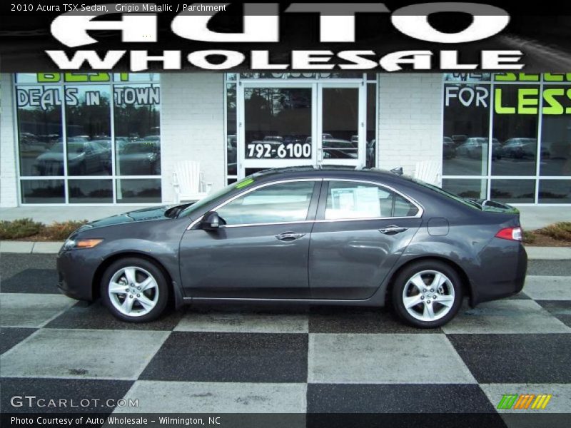 Grigio Metallic / Parchment 2010 Acura TSX Sedan