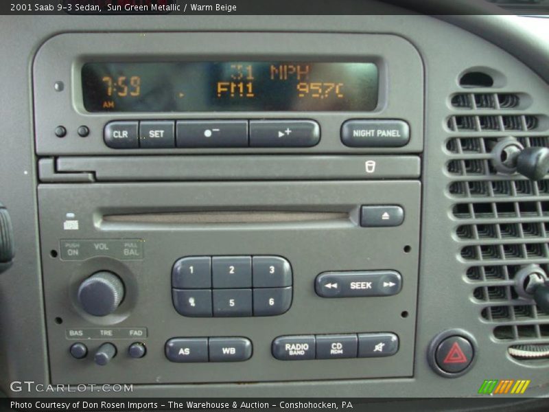 Controls of 2001 9-3 Sedan