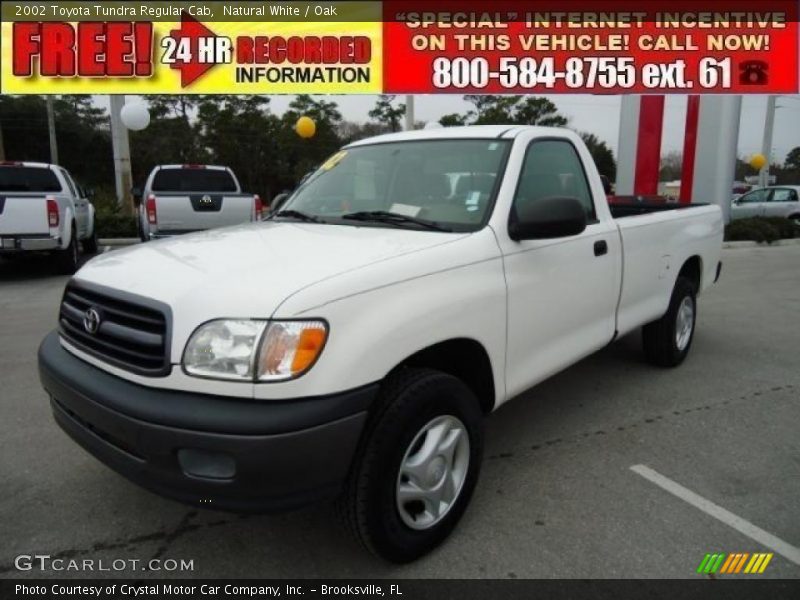 Natural White / Oak 2002 Toyota Tundra Regular Cab