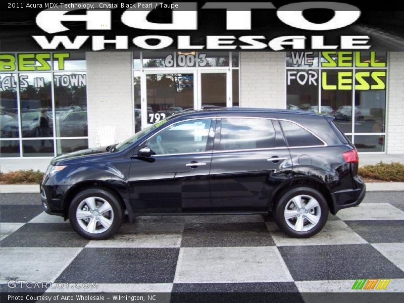Crystal Black Pearl / Taupe 2011 Acura MDX Technology
