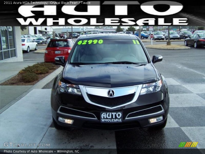 Crystal Black Pearl / Taupe 2011 Acura MDX Technology
