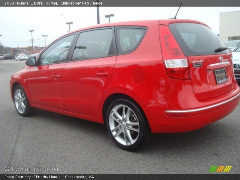 Chilipepper Red / Beige 2009 Hyundai Elantra Touring