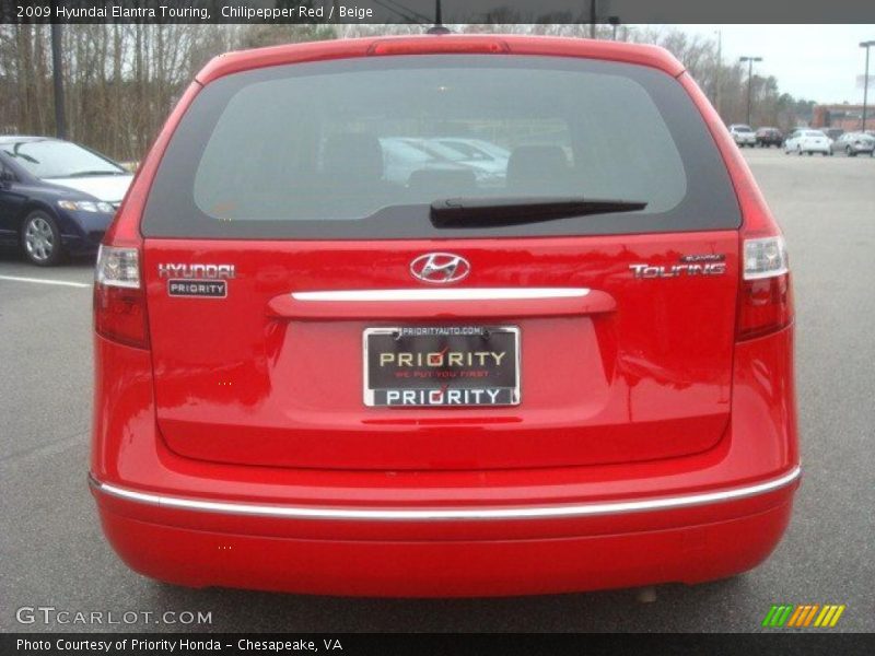 Chilipepper Red / Beige 2009 Hyundai Elantra Touring