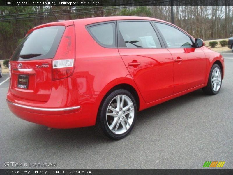 Chilipepper Red / Beige 2009 Hyundai Elantra Touring