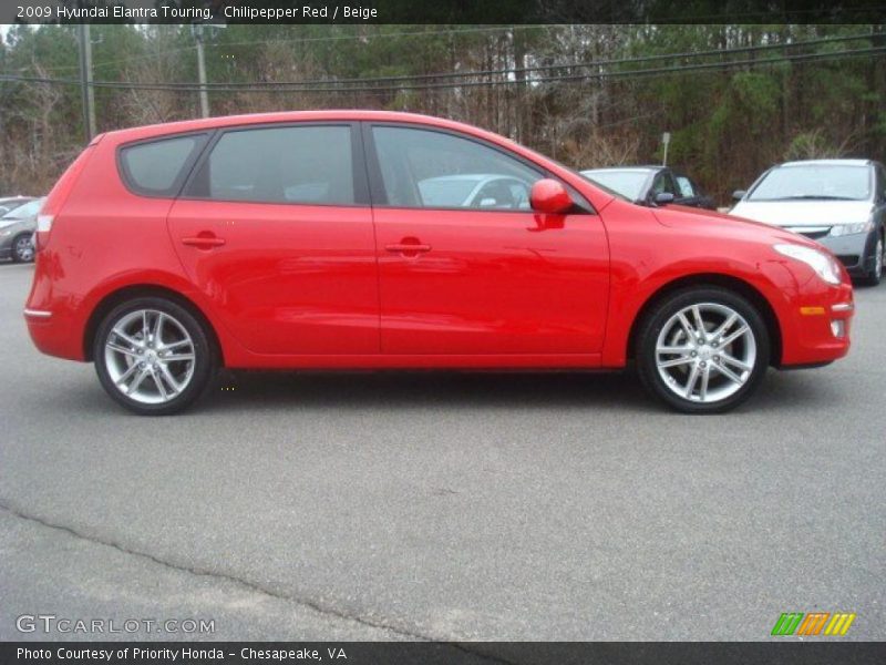 Chilipepper Red / Beige 2009 Hyundai Elantra Touring