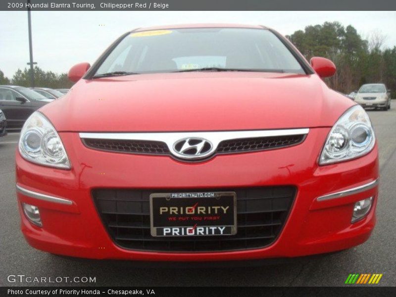 Chilipepper Red / Beige 2009 Hyundai Elantra Touring
