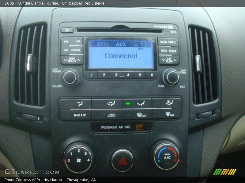 Controls of 2009 Elantra Touring