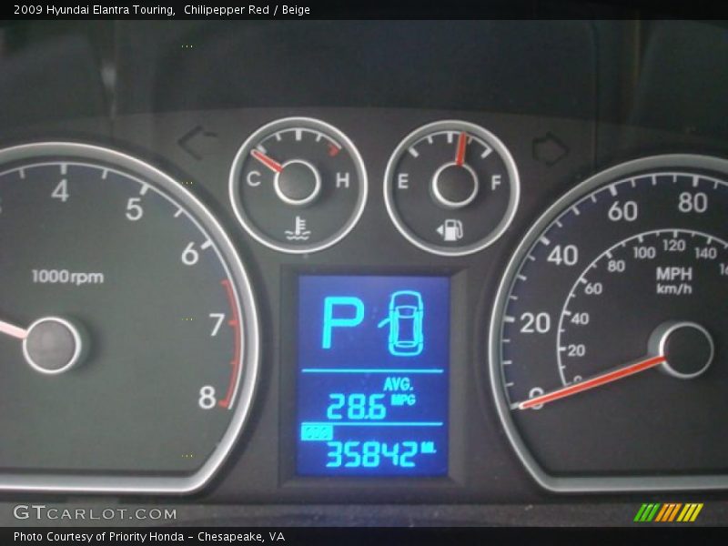 Chilipepper Red / Beige 2009 Hyundai Elantra Touring