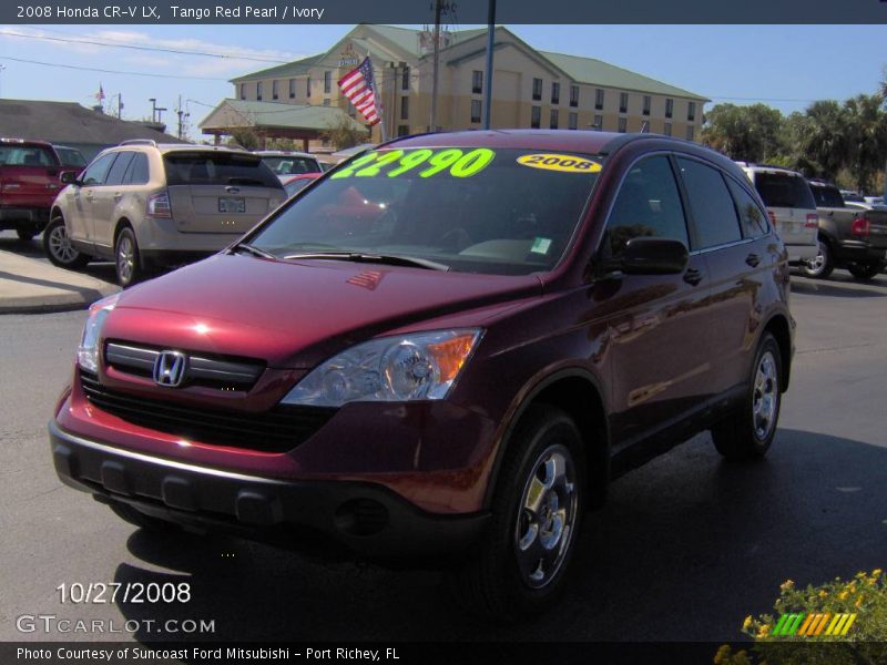 Tango Red Pearl / Ivory 2008 Honda CR-V LX