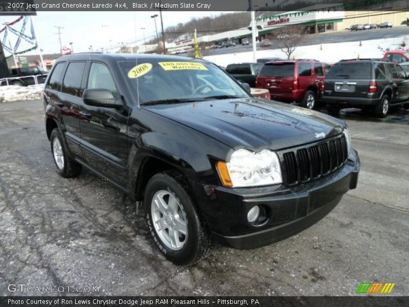 Black / Medium Slate Gray 2007 Jeep Grand Cherokee Laredo 4x4
