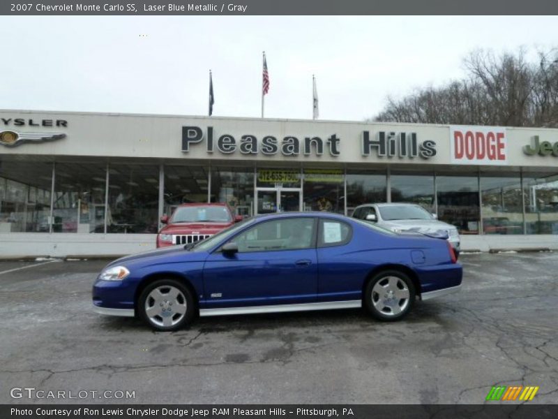 Laser Blue Metallic / Gray 2007 Chevrolet Monte Carlo SS