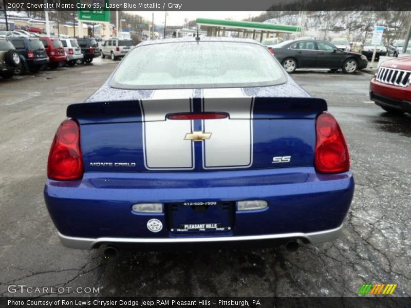 Laser Blue Metallic / Gray 2007 Chevrolet Monte Carlo SS