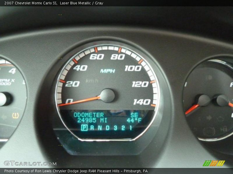 Laser Blue Metallic / Gray 2007 Chevrolet Monte Carlo SS