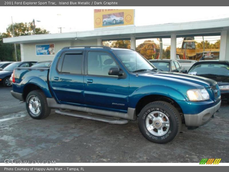 Island Blue Metallic / Dark Graphite 2001 Ford Explorer Sport Trac