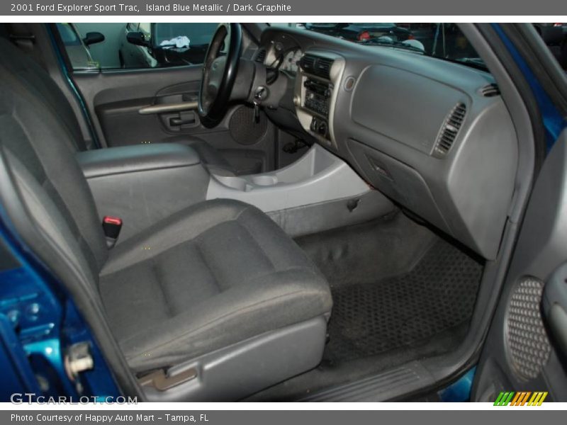 Island Blue Metallic / Dark Graphite 2001 Ford Explorer Sport Trac