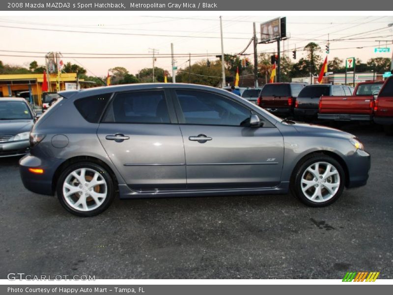 Metropolitan Gray Mica / Black 2008 Mazda MAZDA3 s Sport Hatchback
