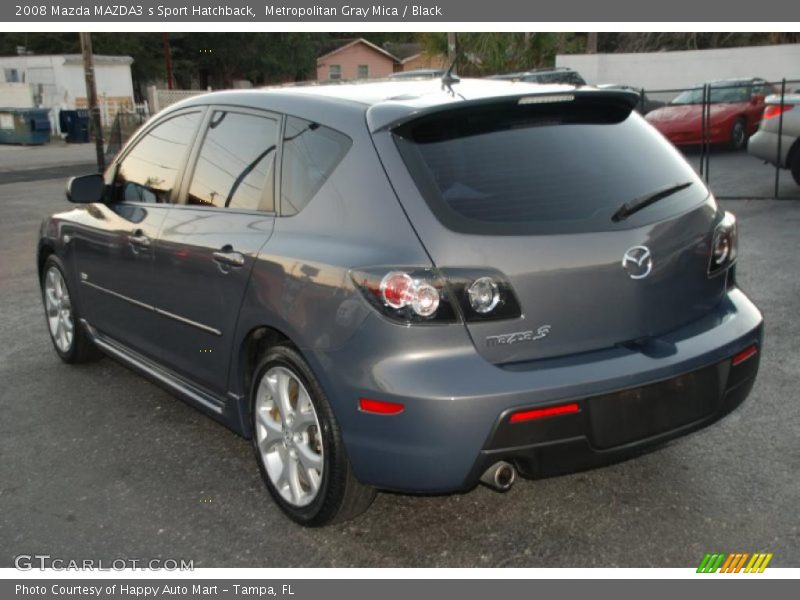 Metropolitan Gray Mica / Black 2008 Mazda MAZDA3 s Sport Hatchback