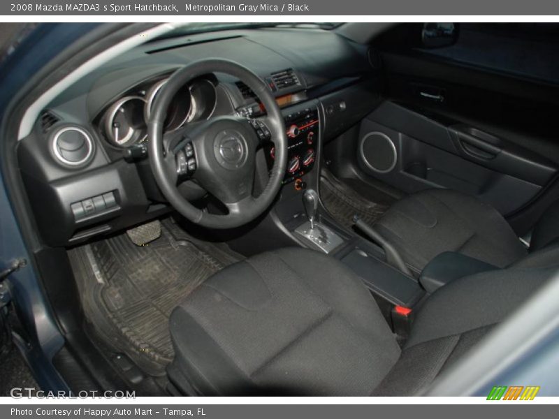 Metropolitan Gray Mica / Black 2008 Mazda MAZDA3 s Sport Hatchback