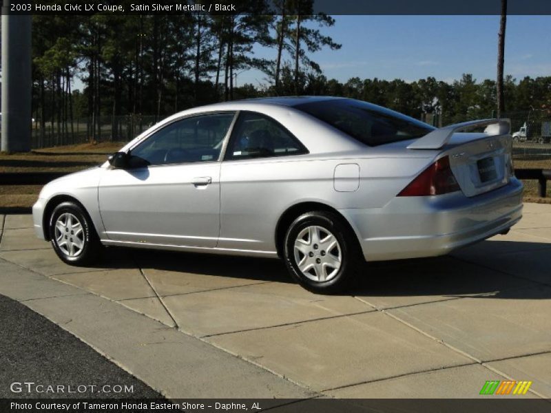 Satin Silver Metallic / Black 2003 Honda Civic LX Coupe