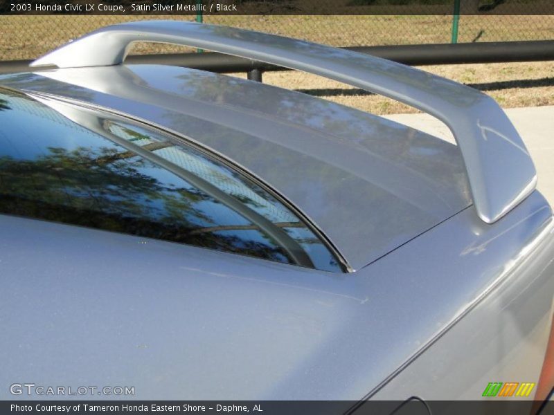 Satin Silver Metallic / Black 2003 Honda Civic LX Coupe