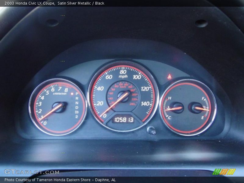  2003 Civic LX Coupe LX Coupe Gauges