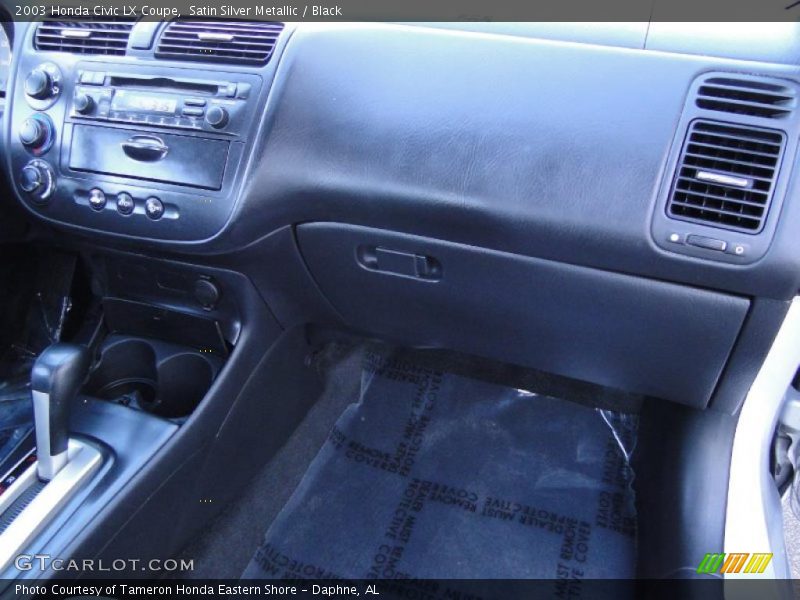 Satin Silver Metallic / Black 2003 Honda Civic LX Coupe