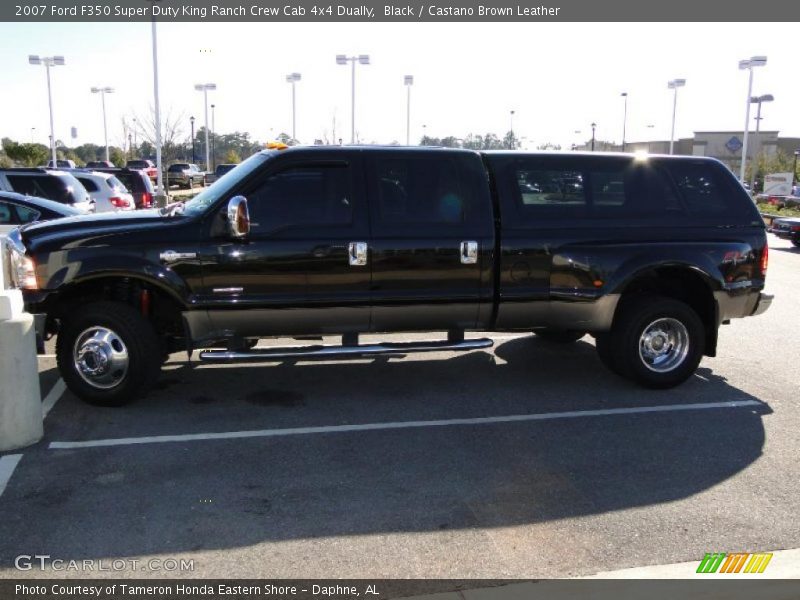 Black / Castano Brown Leather 2007 Ford F350 Super Duty King Ranch Crew Cab 4x4 Dually