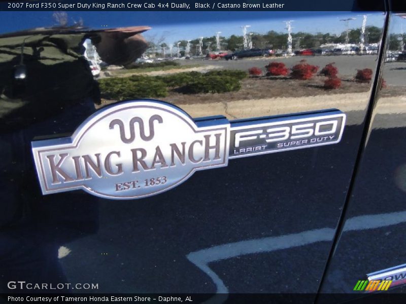 Black / Castano Brown Leather 2007 Ford F350 Super Duty King Ranch Crew Cab 4x4 Dually