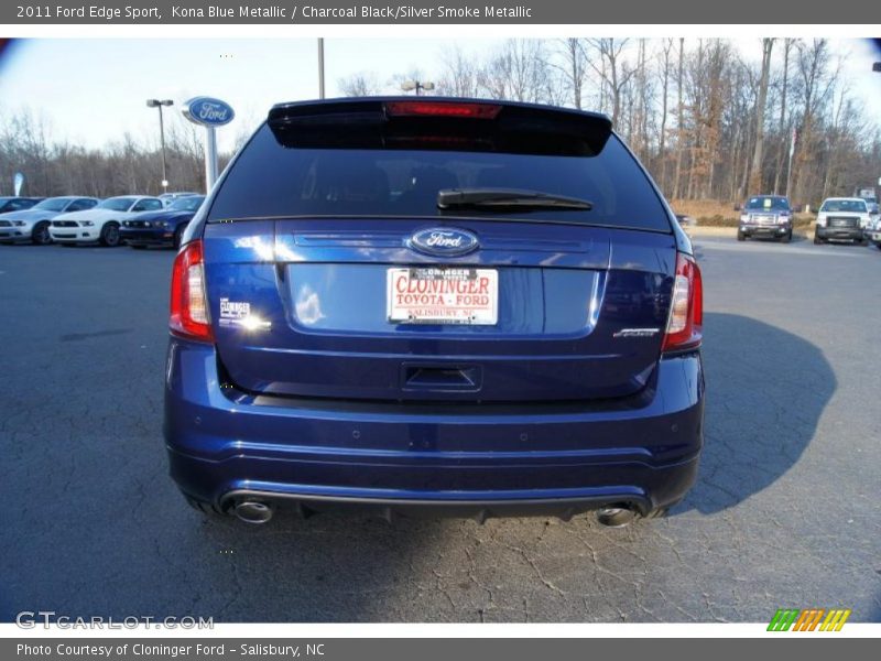 Kona Blue Metallic / Charcoal Black/Silver Smoke Metallic 2011 Ford Edge Sport