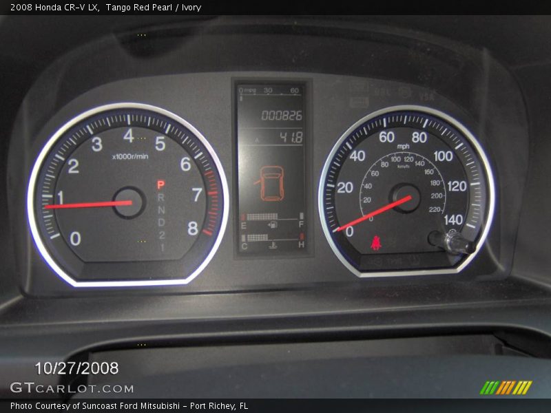 Tango Red Pearl / Ivory 2008 Honda CR-V LX