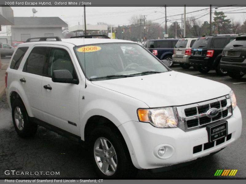 Oxford White / Stone 2008 Ford Escape Hybrid