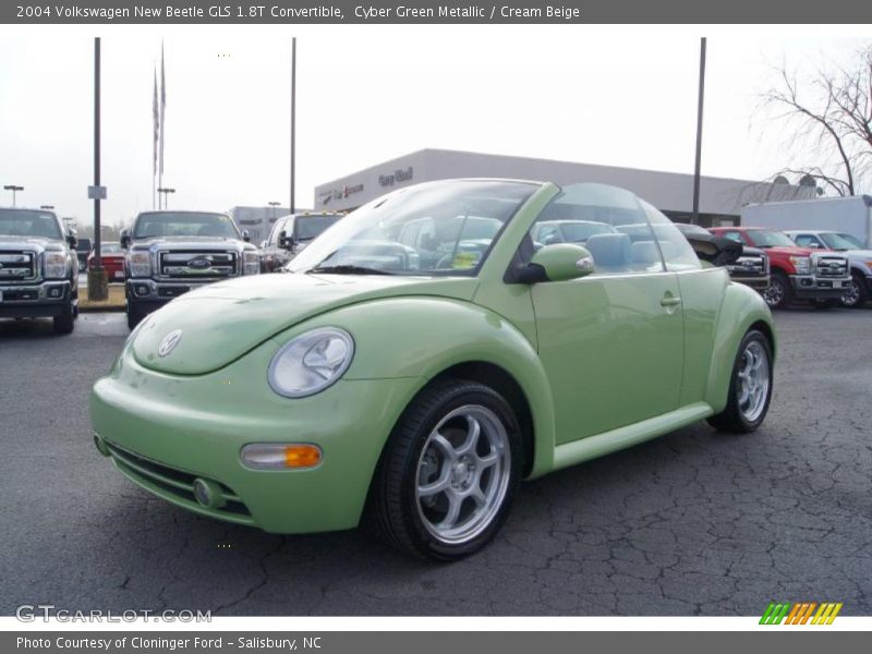 Cyber Green Metallic / Cream Beige 2004 Volkswagen New Beetle GLS 1.8T Convertible