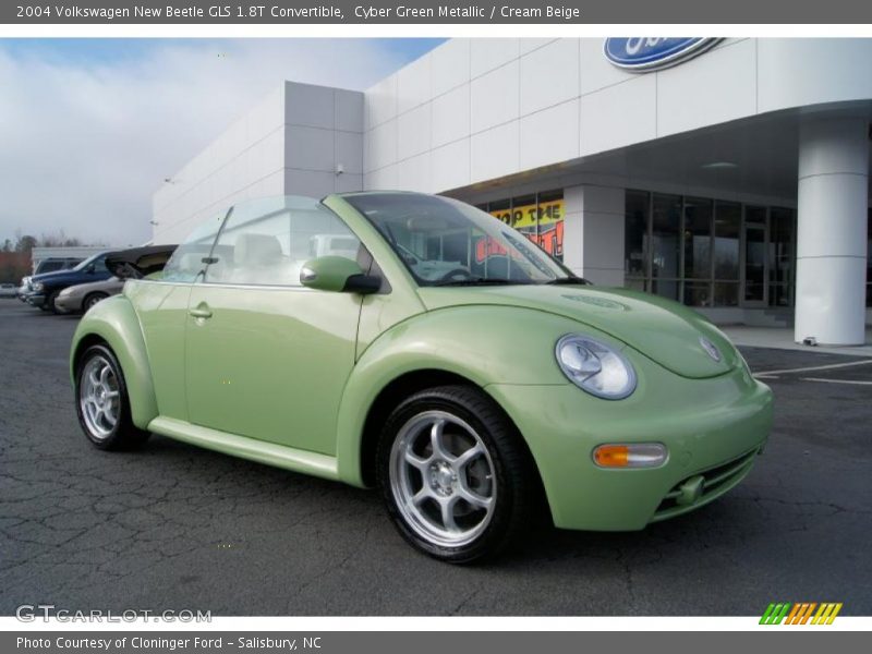 Cyber Green Metallic / Cream Beige 2004 Volkswagen New Beetle GLS 1.8T Convertible