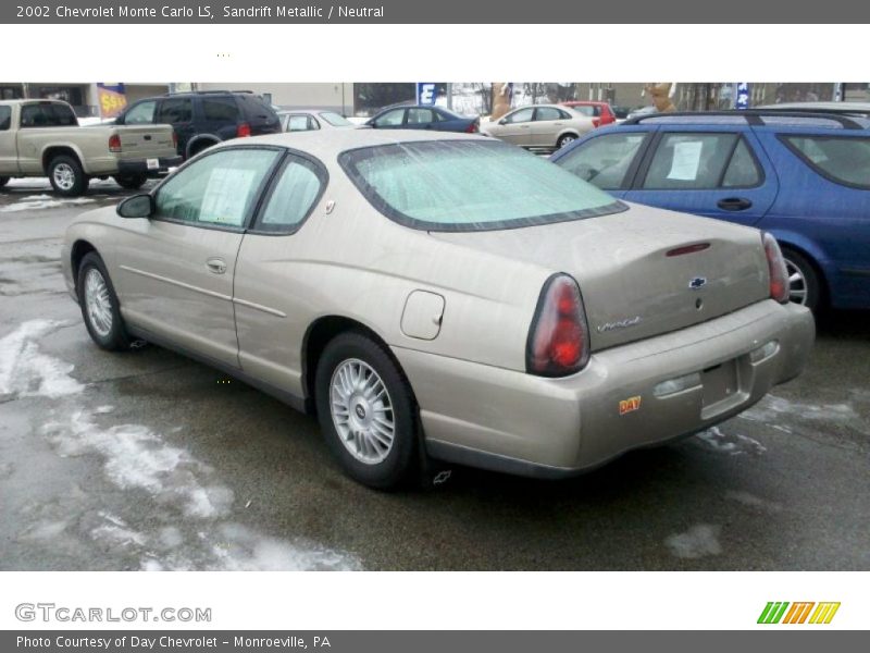 Sandrift Metallic / Neutral 2002 Chevrolet Monte Carlo LS
