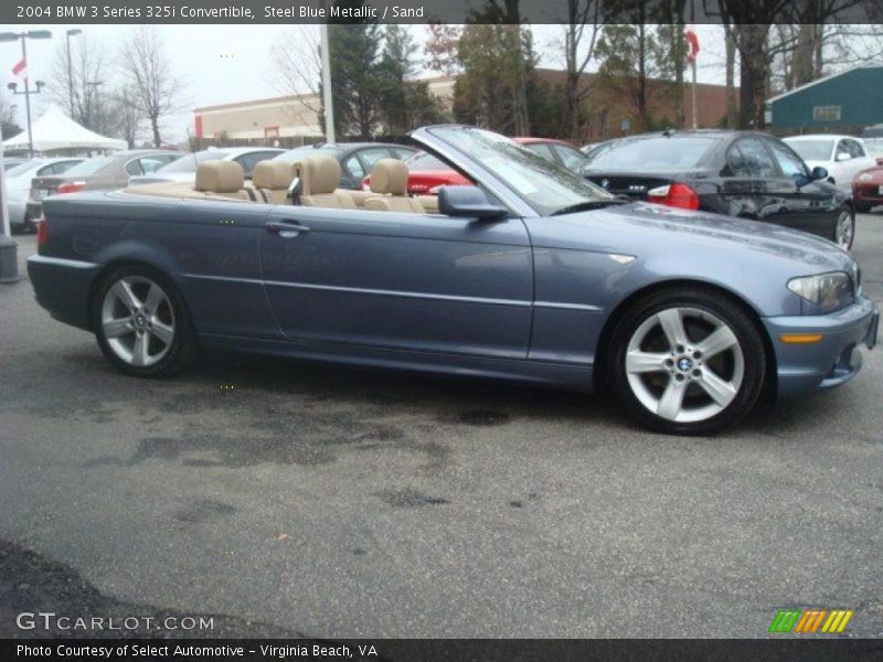 Steel Blue Metallic / Sand 2004 BMW 3 Series 325i Convertible