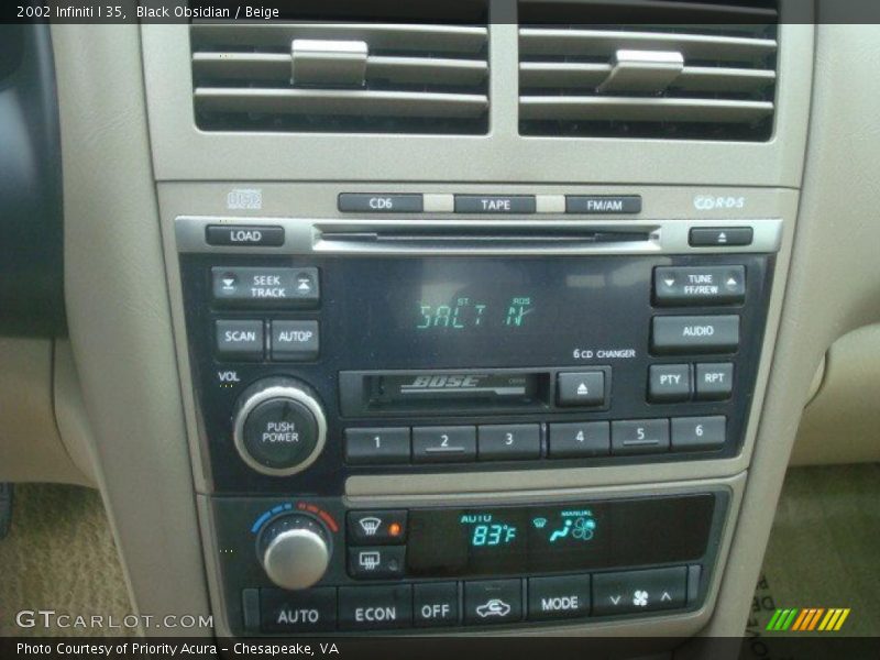 Black Obsidian / Beige 2002 Infiniti I 35