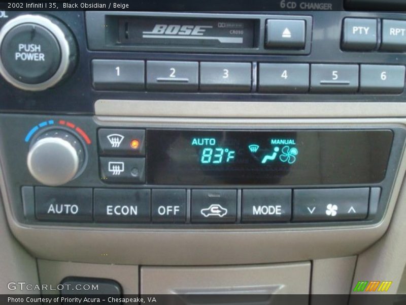 Black Obsidian / Beige 2002 Infiniti I 35