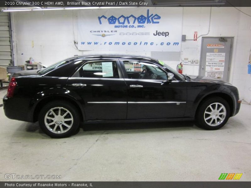 Brilliant Black Crystal Pearl / Dark Slate Gray 2010 Chrysler 300 C HEMI AWD