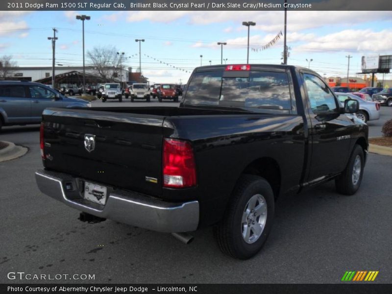 Brilliant Black Crystal Pearl / Dark Slate Gray/Medium Graystone 2011 Dodge Ram 1500 SLT Regular Cab