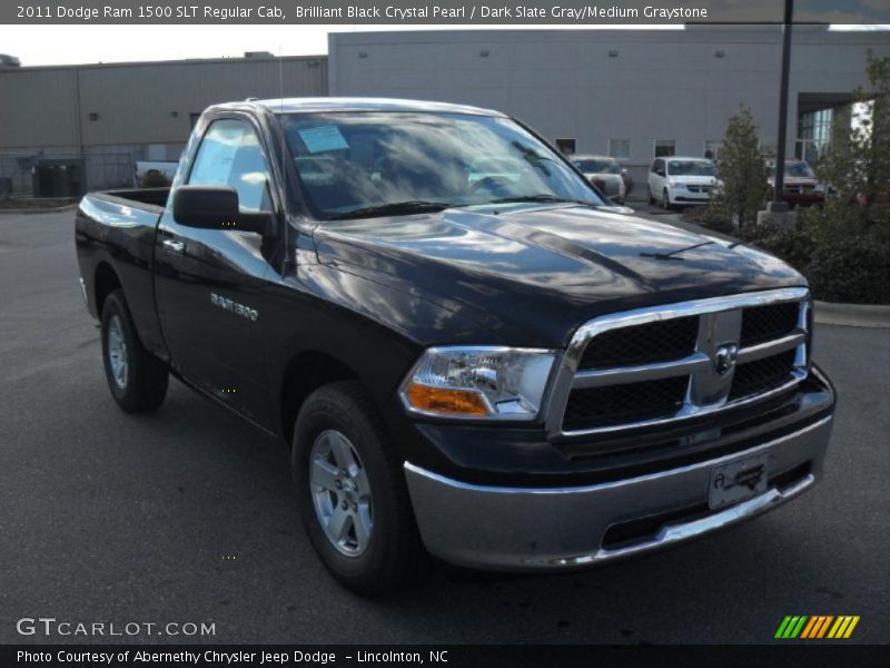 Brilliant Black Crystal Pearl / Dark Slate Gray/Medium Graystone 2011 Dodge Ram 1500 SLT Regular Cab