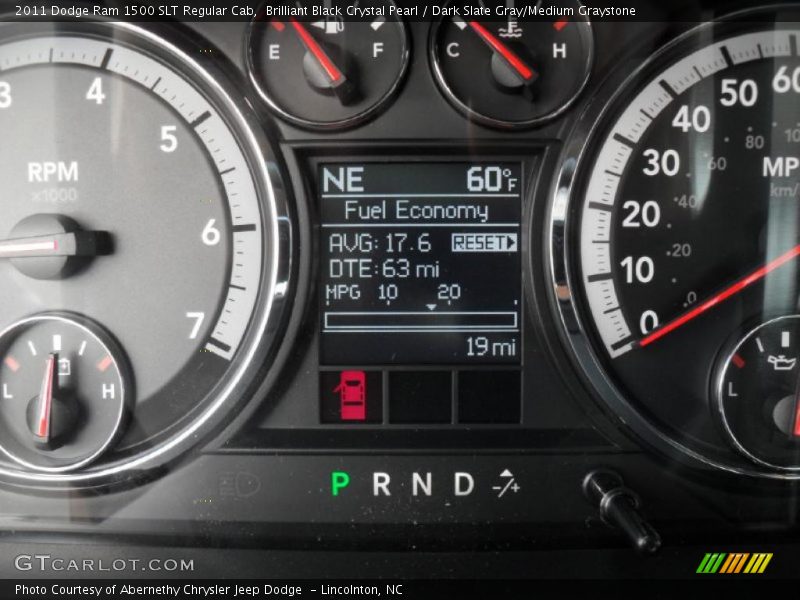 Brilliant Black Crystal Pearl / Dark Slate Gray/Medium Graystone 2011 Dodge Ram 1500 SLT Regular Cab