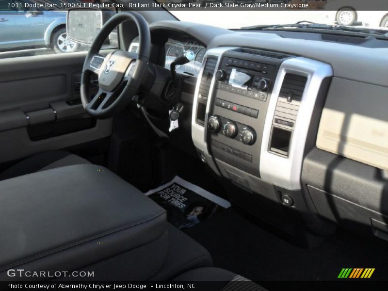 Brilliant Black Crystal Pearl / Dark Slate Gray/Medium Graystone 2011 Dodge Ram 1500 SLT Regular Cab