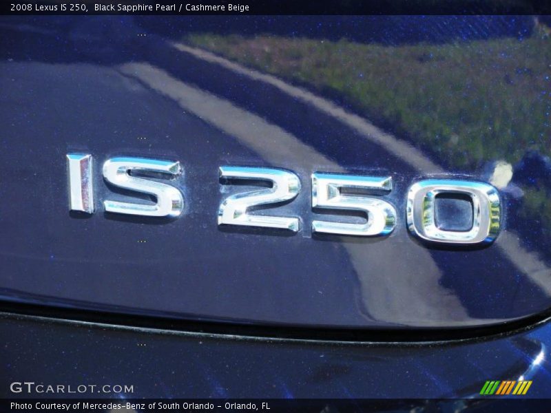 Black Sapphire Pearl / Cashmere Beige 2008 Lexus IS 250