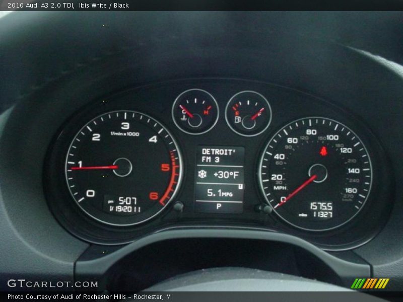  2010 A3 2.0 TDI 2.0 TDI Gauges