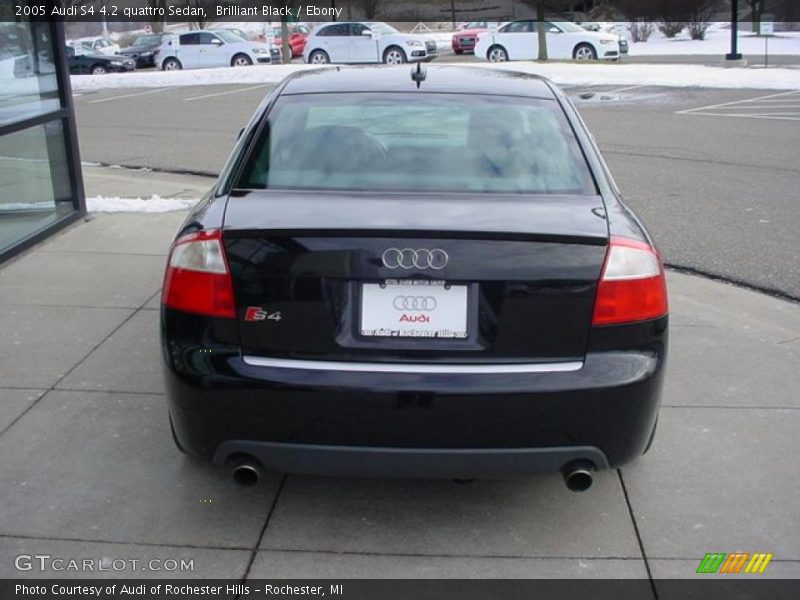 Brilliant Black / Ebony 2005 Audi S4 4.2 quattro Sedan