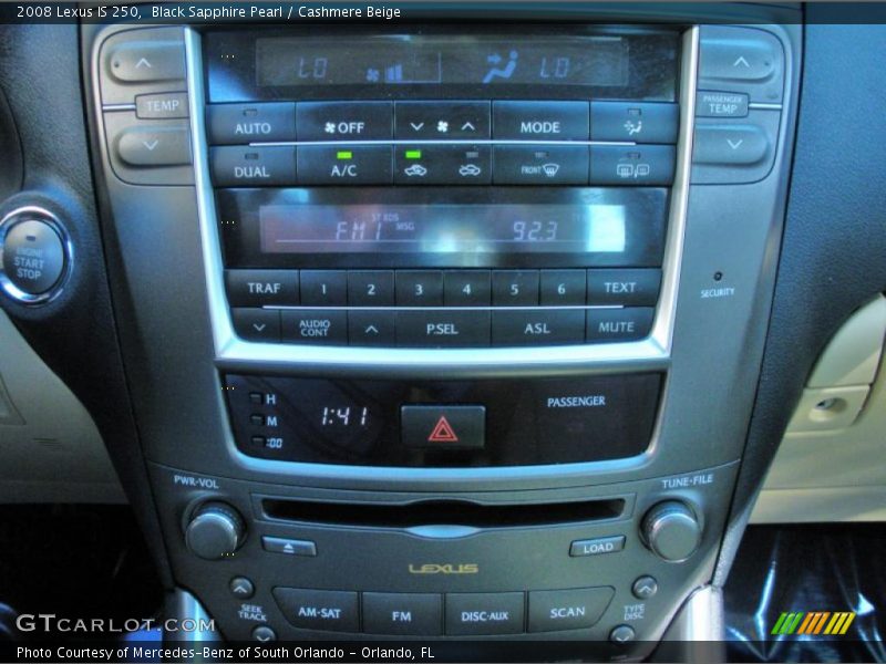 Black Sapphire Pearl / Cashmere Beige 2008 Lexus IS 250