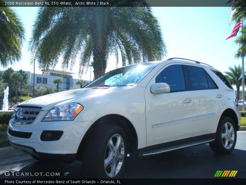 Arctic White / Black 2008 Mercedes-Benz ML 350 4Matic