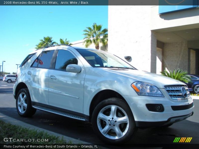 Arctic White / Black 2008 Mercedes-Benz ML 350 4Matic
